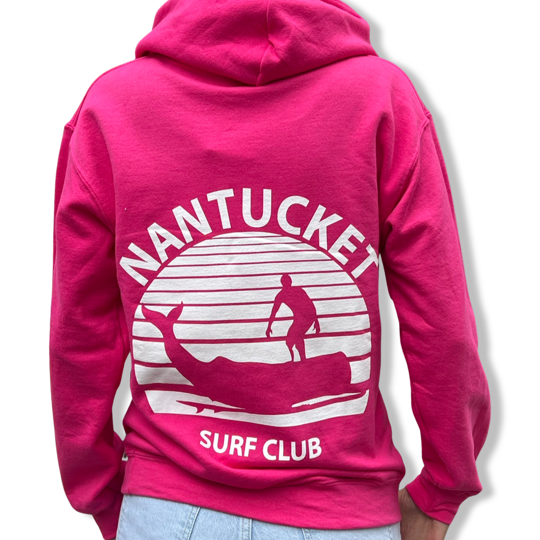 Pink, White Logo NSC Hoodie